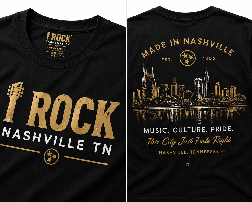 I Rock Nashville TN – Signature Premium Tee

Made in Nashville. Built to Stand Out.