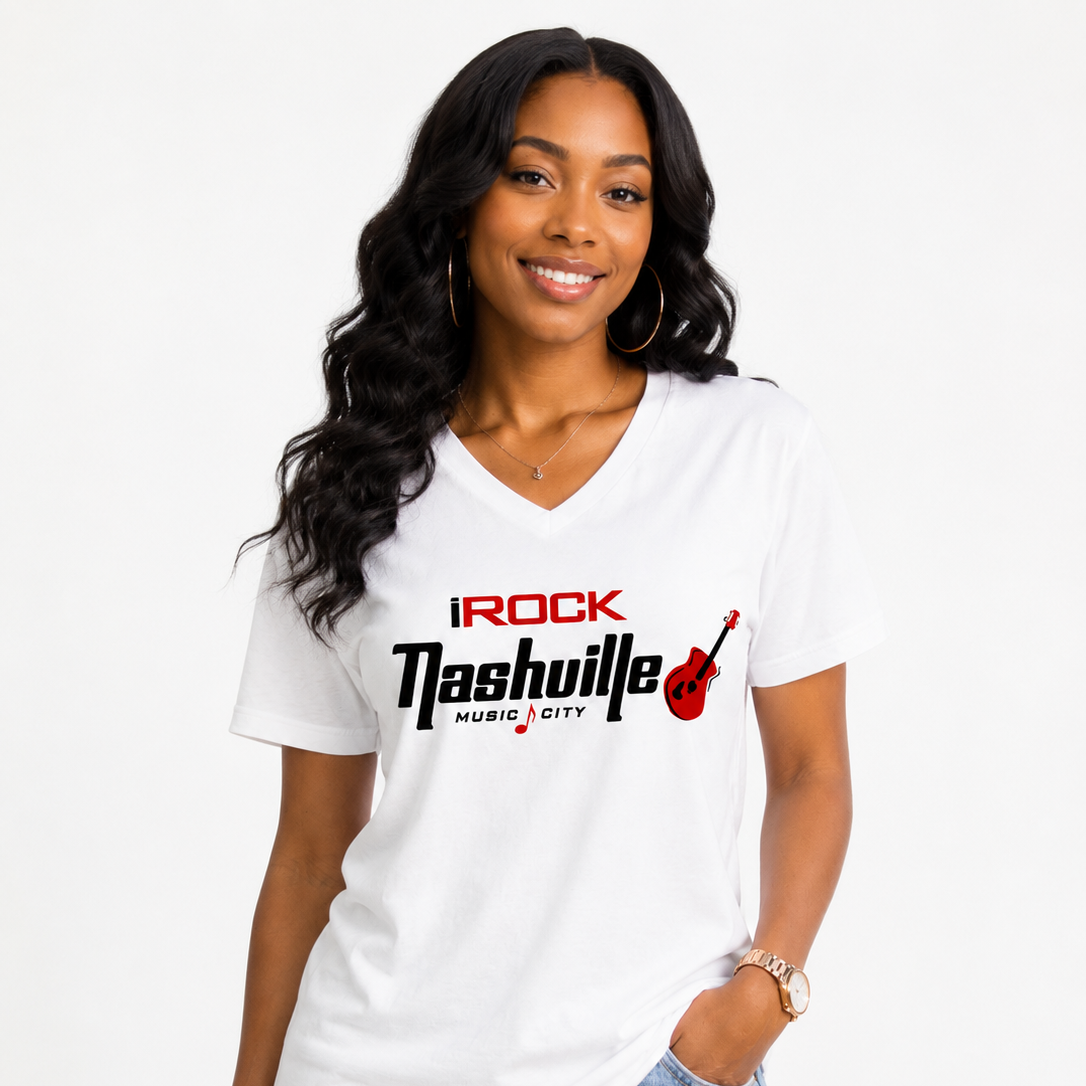 iROCK Nashville™ Music City V-Neck T-Shirt